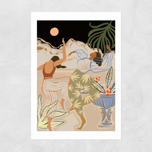 Dancing in the Moonlight Greetings Card