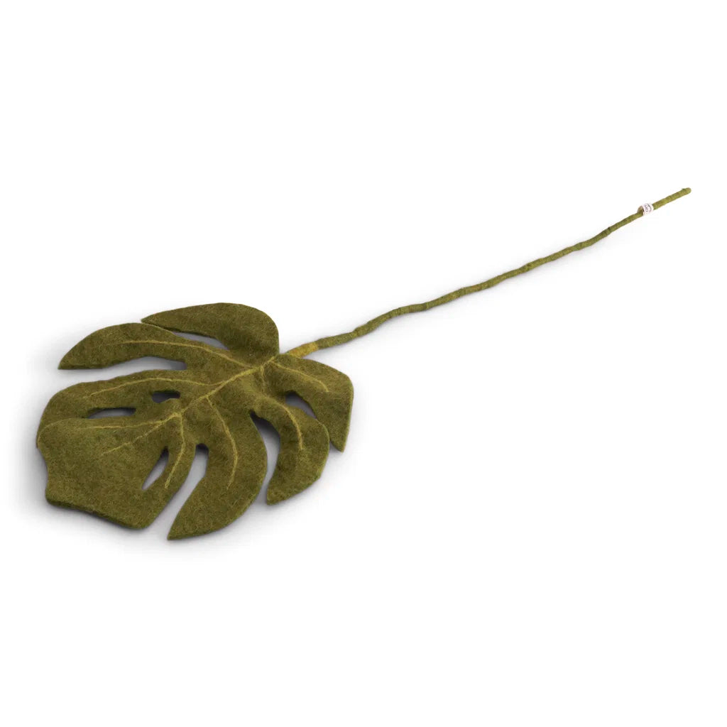 Monstera Leaf Branch Felt Decoration