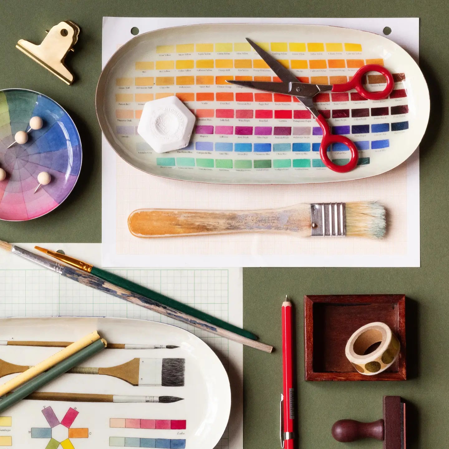 The Art Of Colouring Oval Enamel Printed Dish