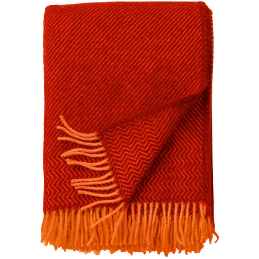 Ruby & Orange Lambswool Blanket