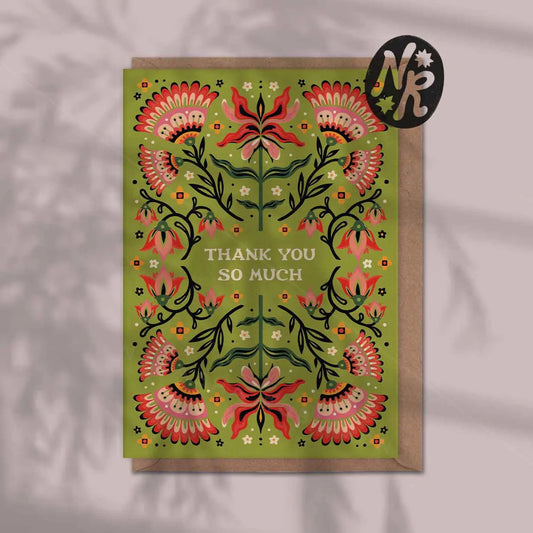 Thank You So Much Greetings Card