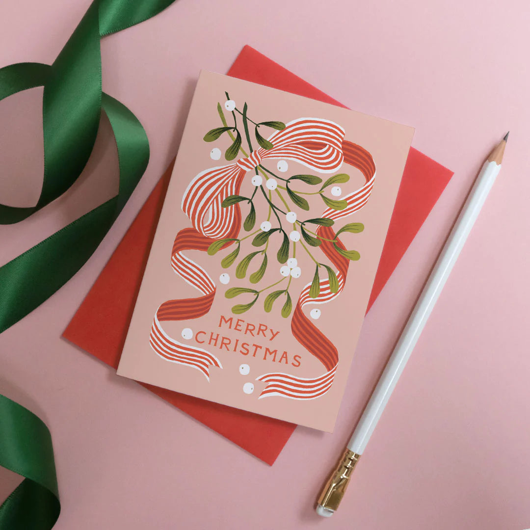 Mistletoe Christmas Greetings Card