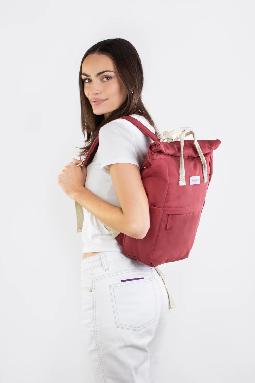 Burgundy Medium Backpack