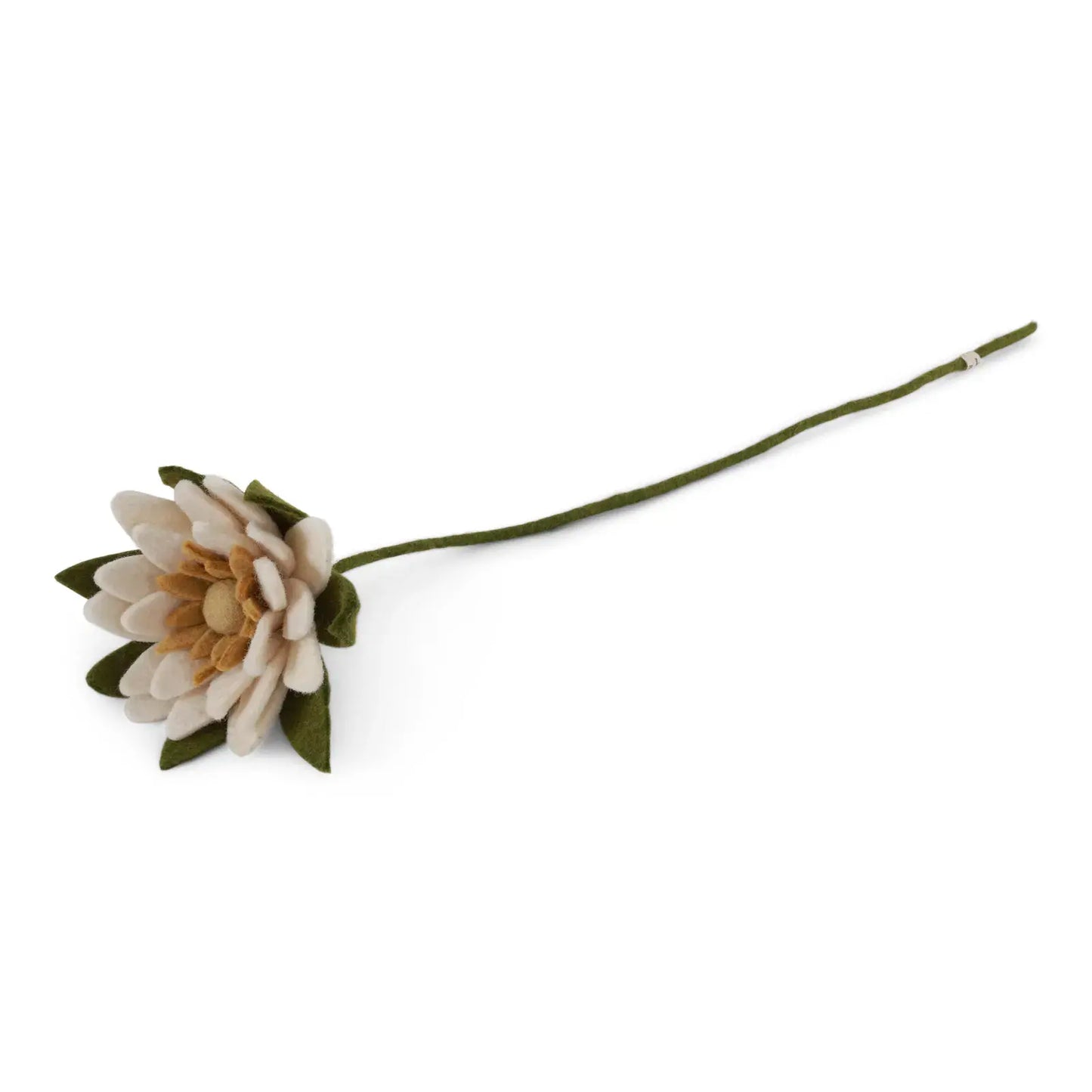 Waterlily White Felt Decoration