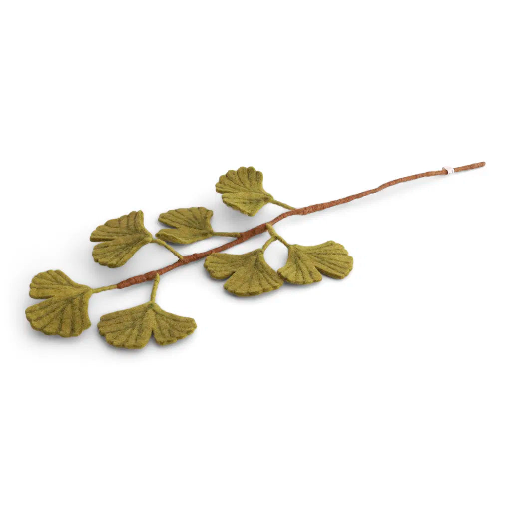 Ginkgo Biloba Branch Felt Decoration Green