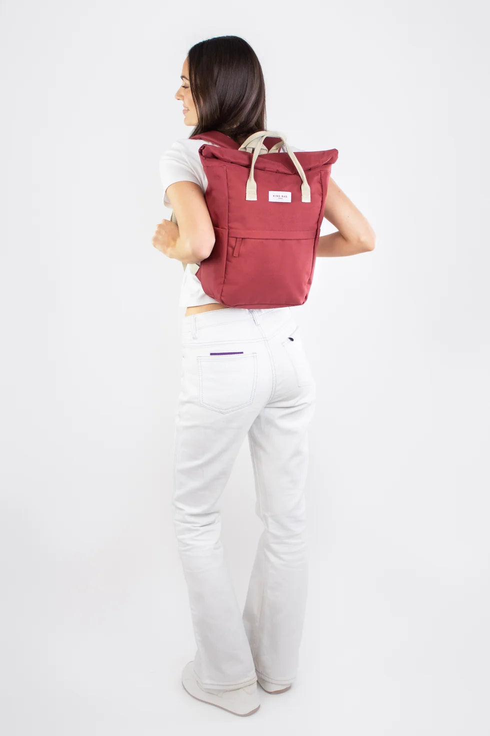 Burgundy Medium Backpack