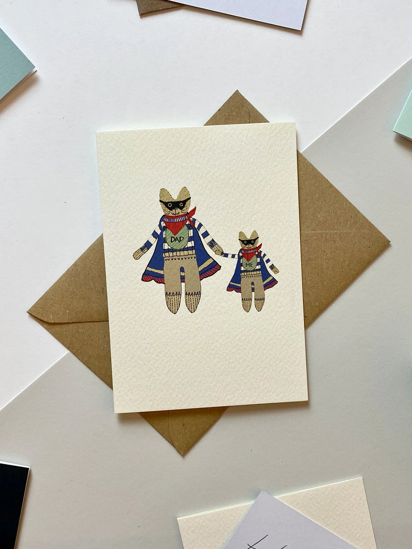 Super Hero Dad and I Fathers Day Card
