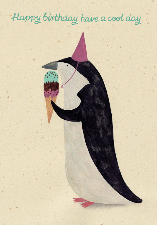 Birthday Penguin Cool Day Greetings Card