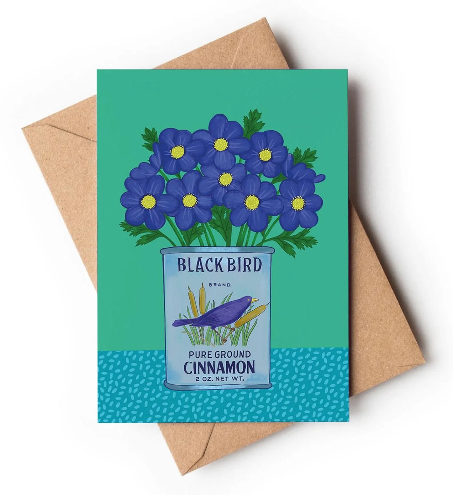 Anenomes Tin Greetings Card