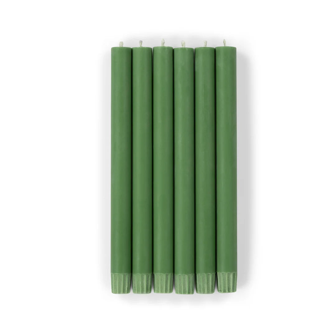 Emerald Green Eco Dinner Candles Pack of 6