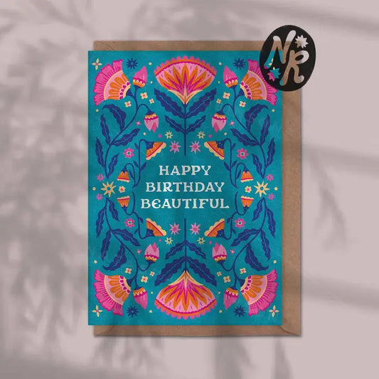 Happy Birthday Beautiful Greetings Card