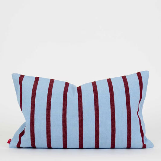 America Cushion Blue and Dark Red Stripe