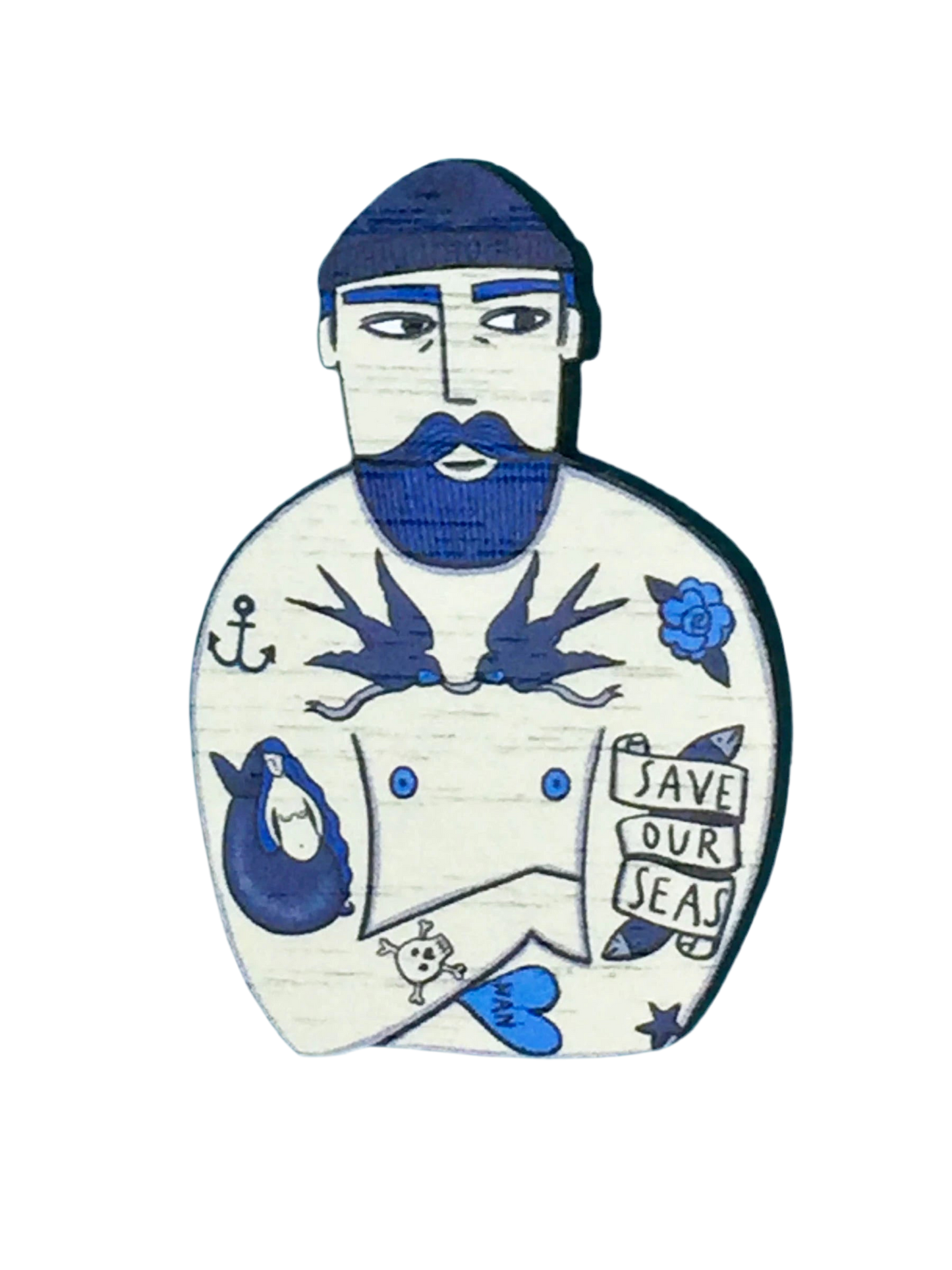 Sailor Man Wooden Pin