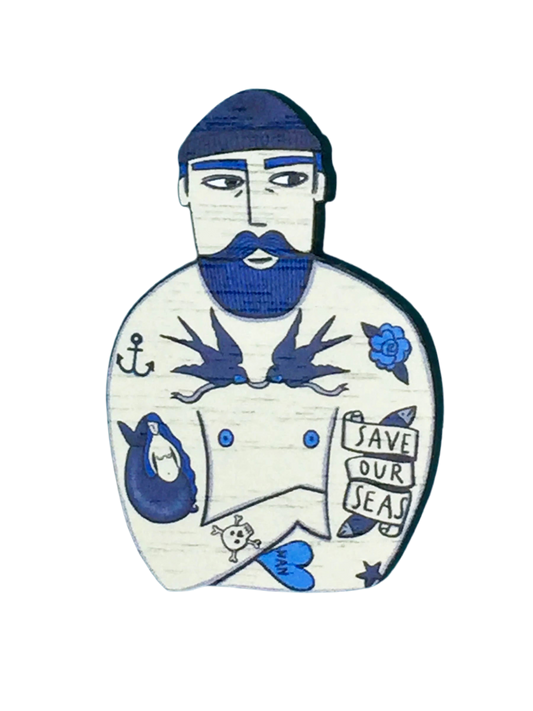Sailor Man Wooden Pin