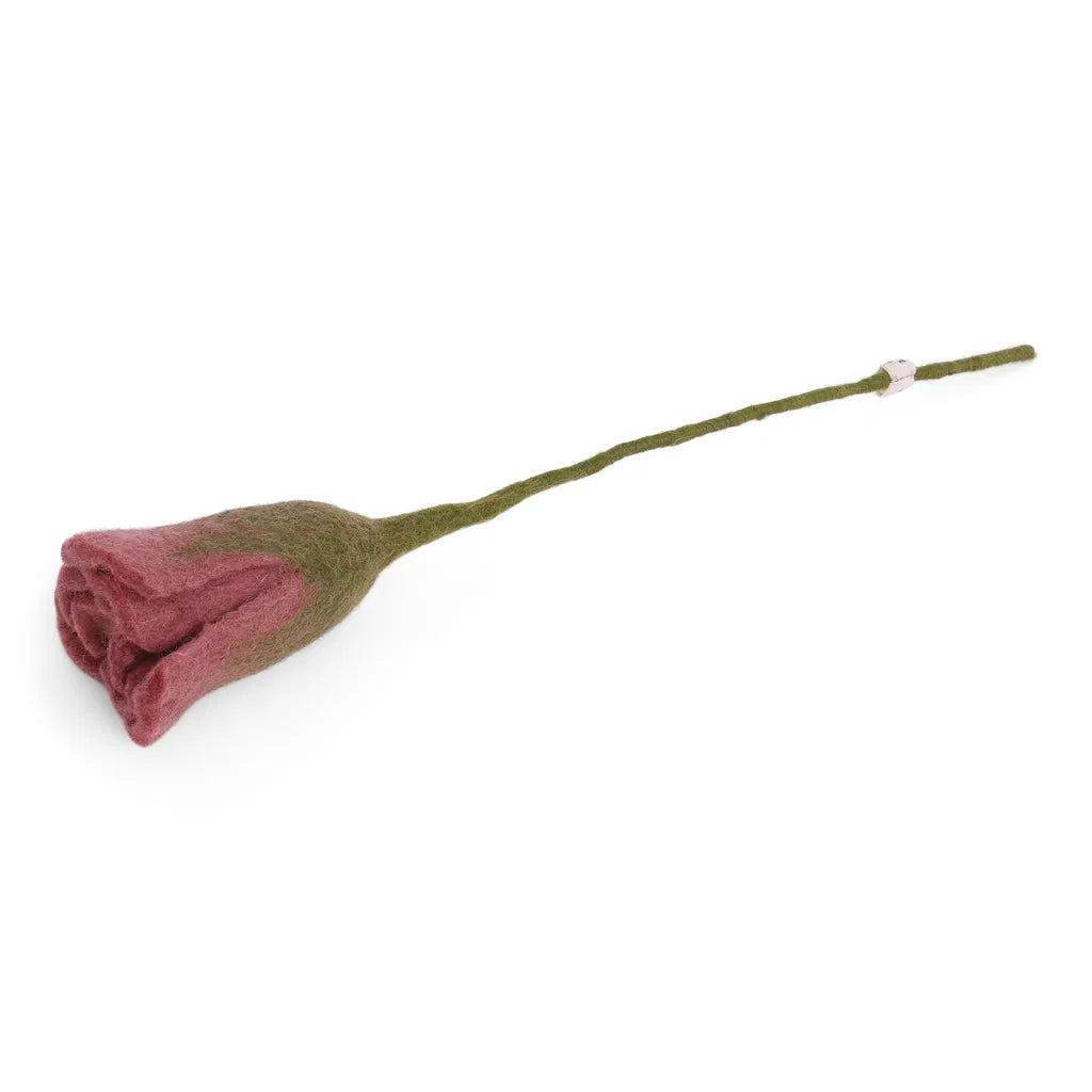 Tulip Flower Felt Decoration Rouge