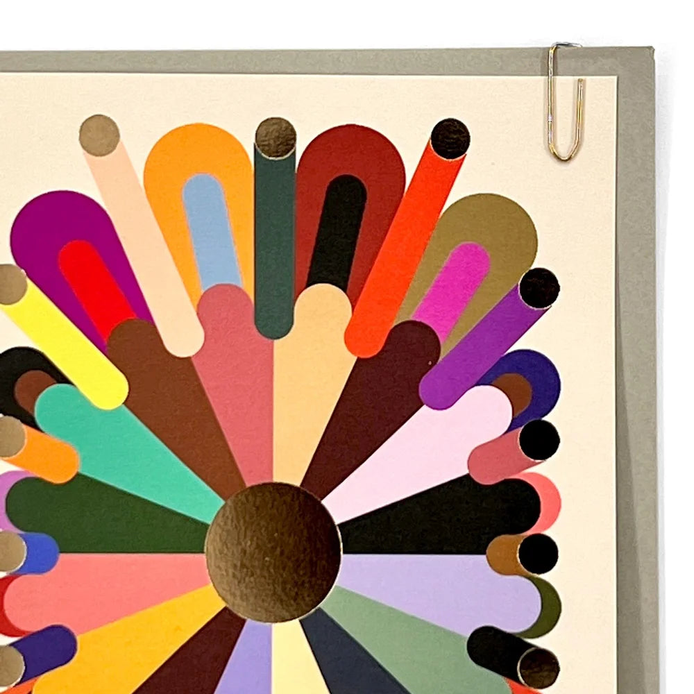 Colour Explosion Cloud Burst Greeting Card