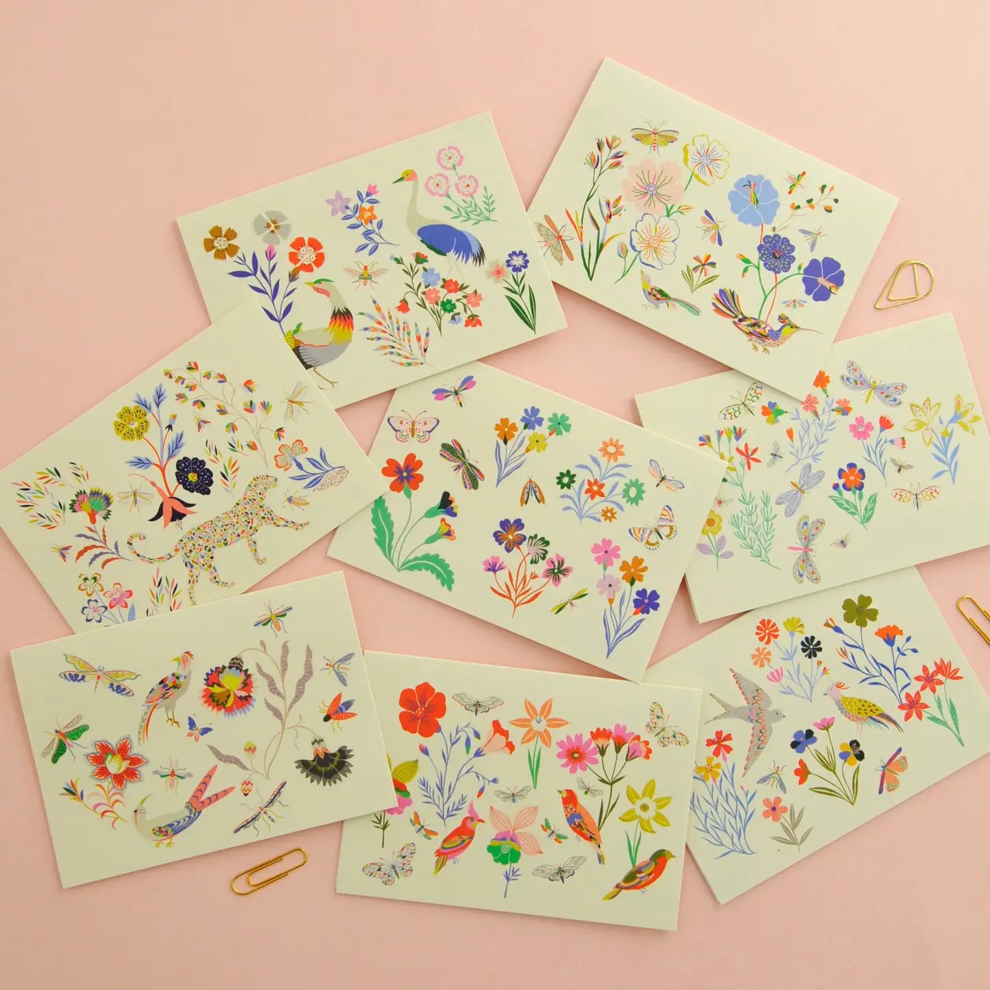 Birds & Bees Note Cards (8)