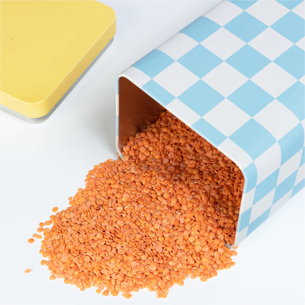 Check Airtight Kitchen Storage Tin in Aqua