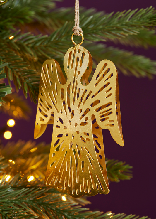 Gold Angel Intricate Metal Decoration