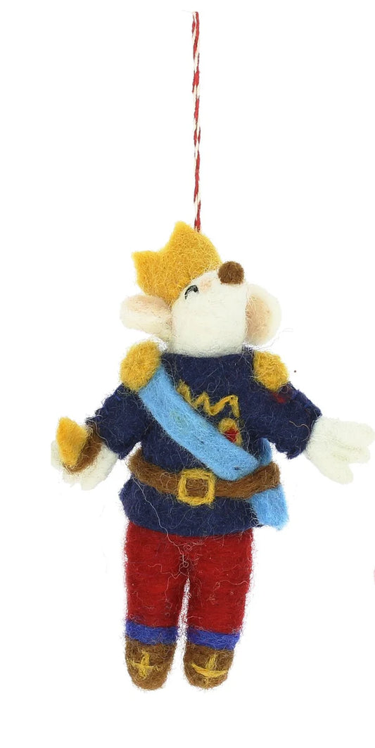 Nutcracker Prince Mouse felt decoration