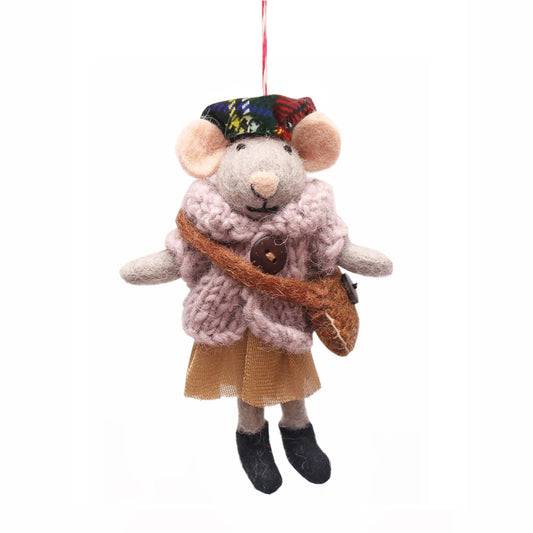 Grey Mouse With Tartan