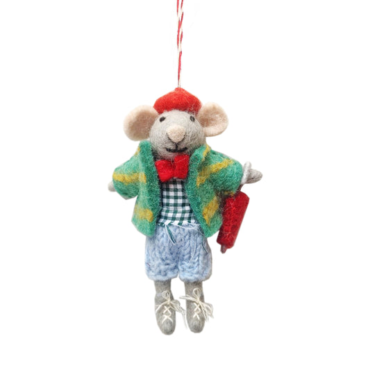 Grey Mouse With Umbrella