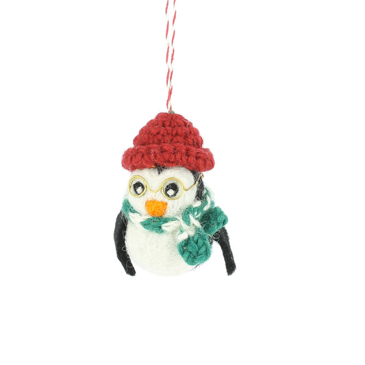 Penguins With Glasses Hanging Decoration