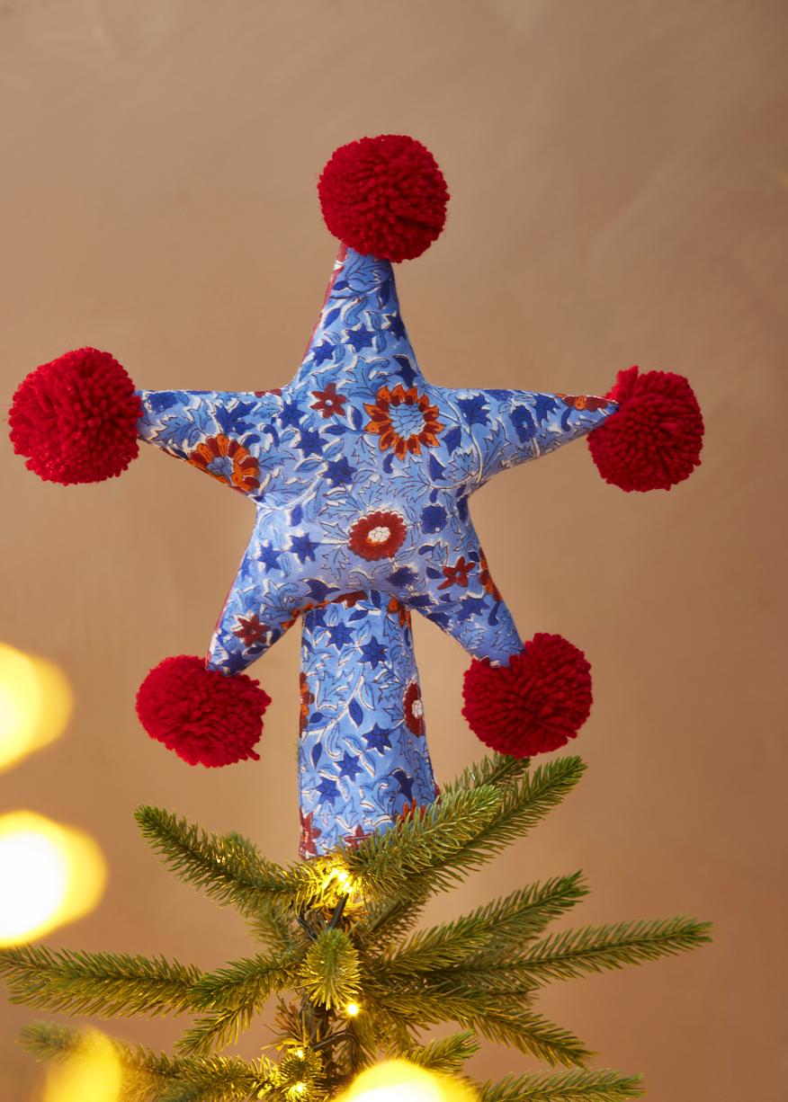 Akya Fabric Star Tree Topper