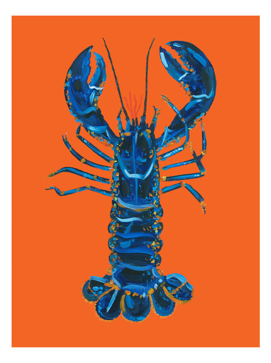 Lobster on Orange by Alice Straker