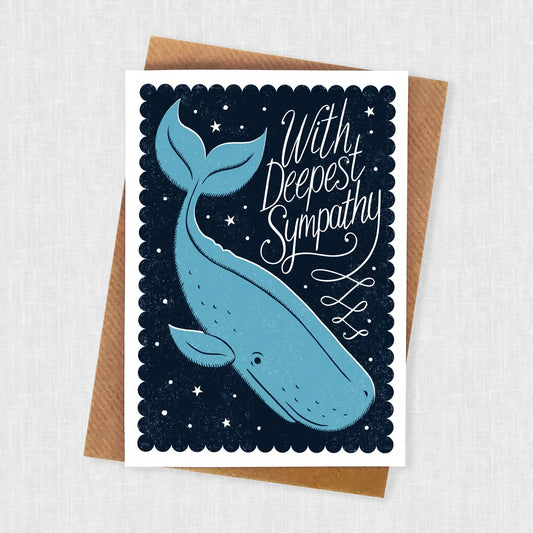 Blue Whale Symphony Greeting Card