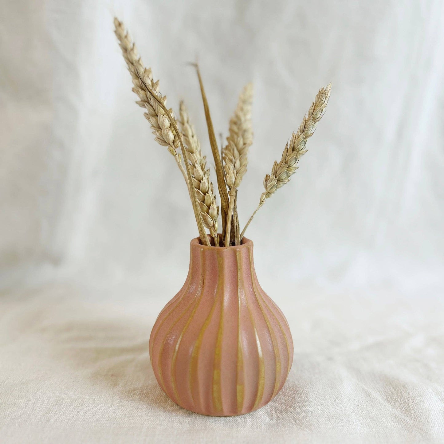 Kalika Textured Stoneware Bud Vase