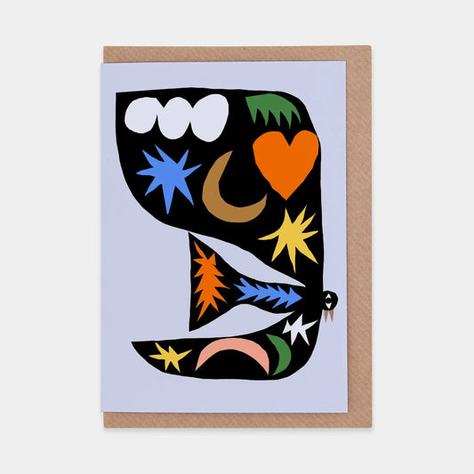 Bird Shapes Greeting Card