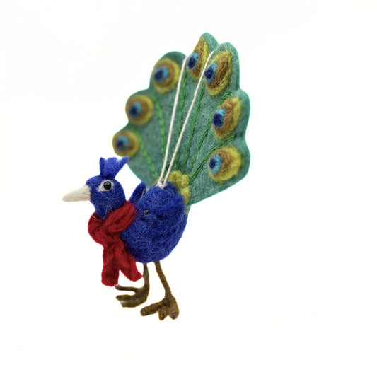 Festive Peacock With Scarf