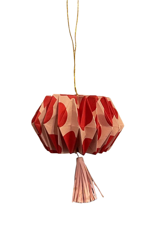 Origami Rosa Christmas Bauble - Pink