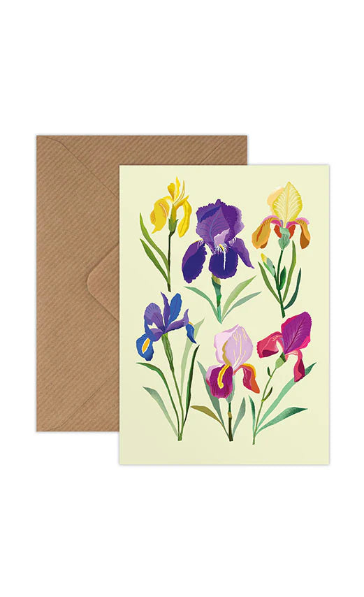 Irises Greeting Card