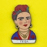 Frida Kahlo Wooden Pin Badge