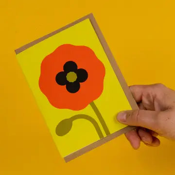 Red Poppy Greetings Card