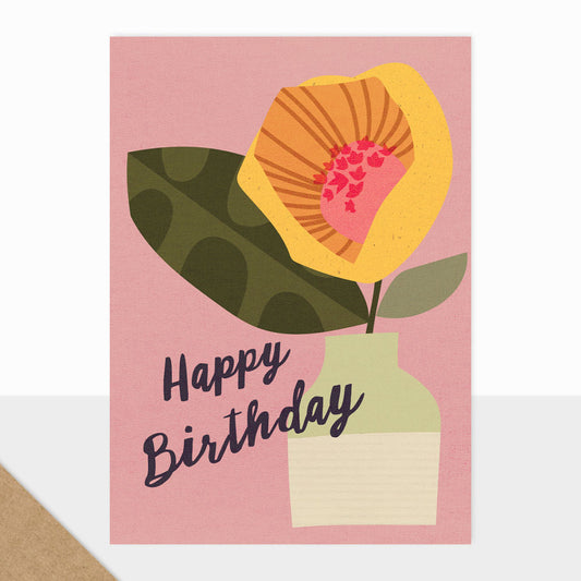 Happy Birthday - Flower In Vase