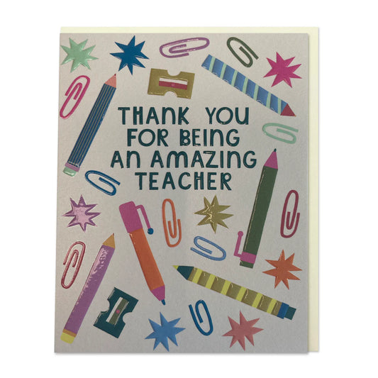 Thank you Amazing Teacher Mini Greetings Card