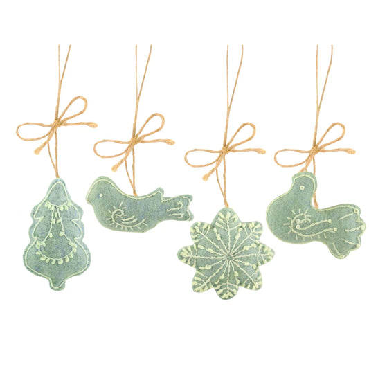 Gingerbread Decorations (4 Designs ) - Blue