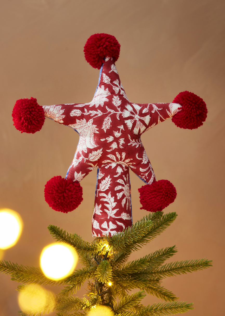 Akya Fabric Star Tree Topper