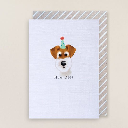 How Old? Dog Birthday card