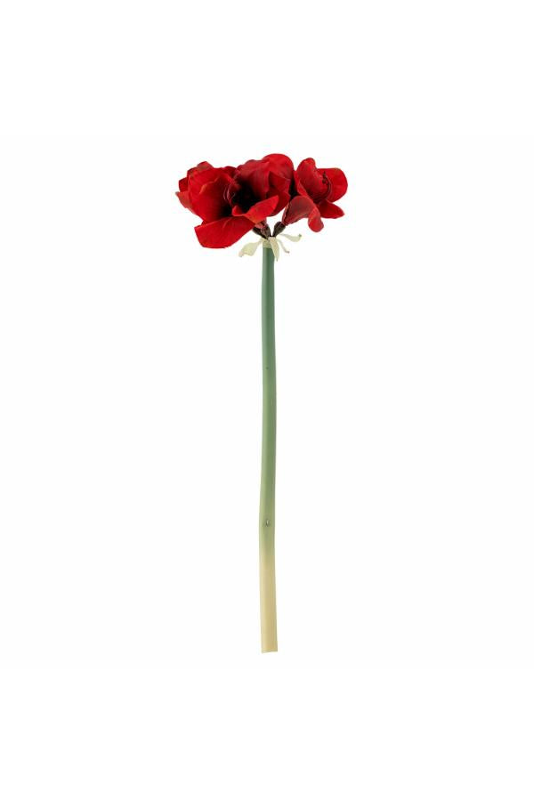Amaryllis Red Artificial Flower Stem