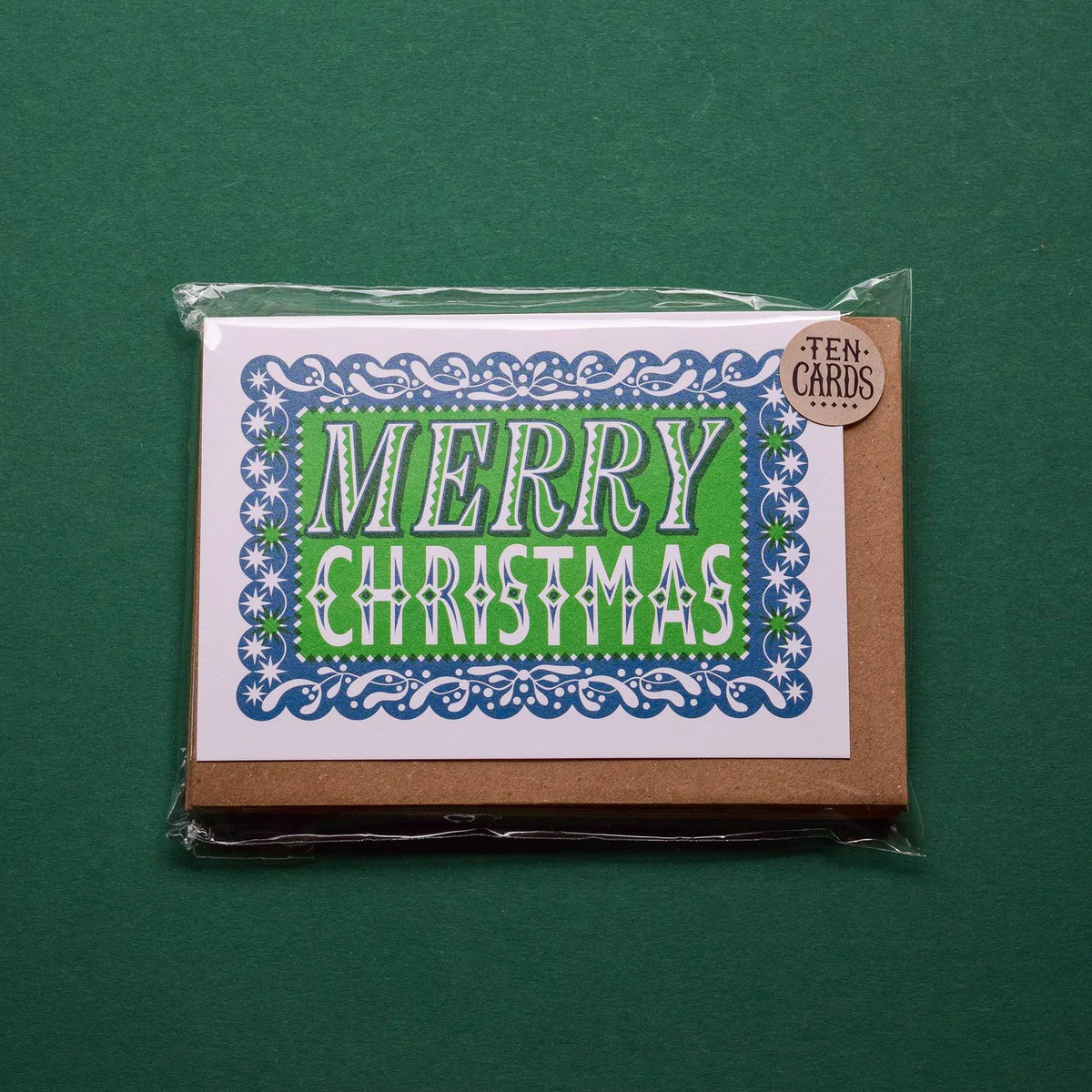 Merry Christmas Card Pack Of 10