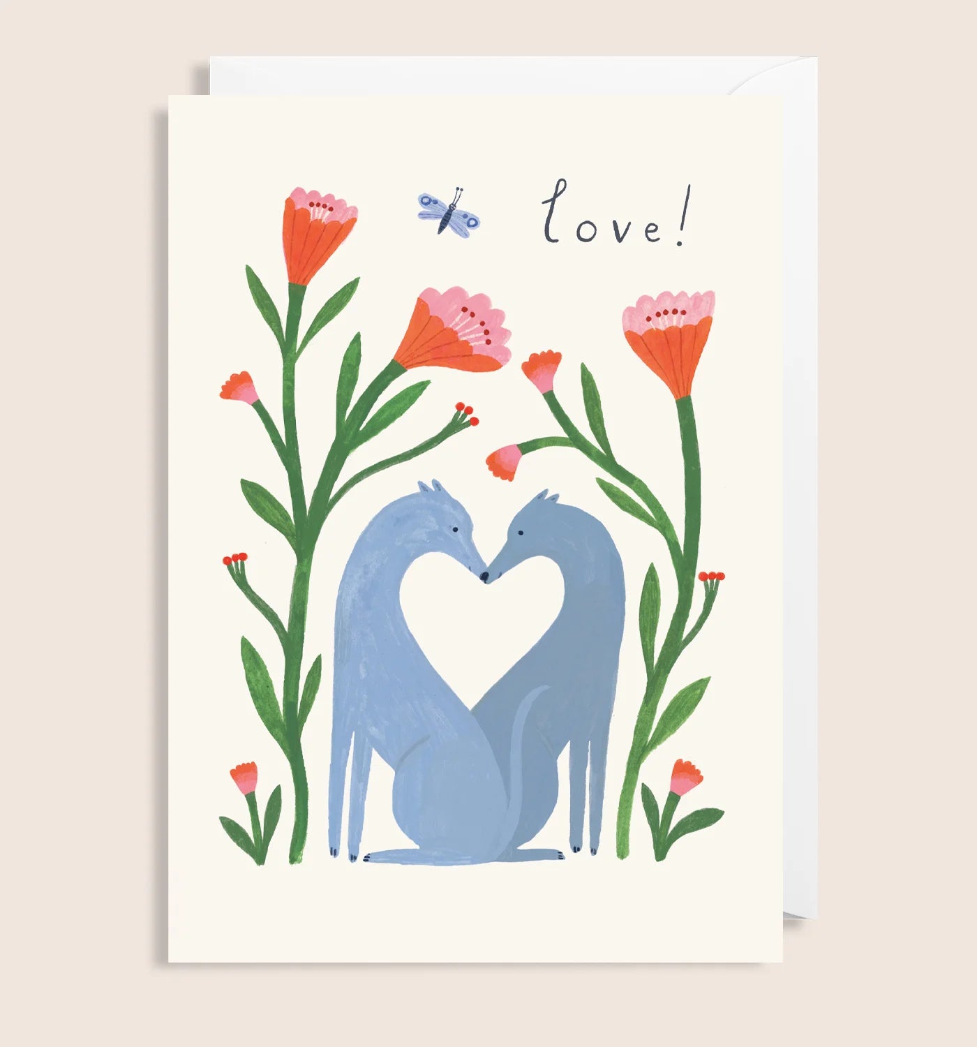 Love Dogs Heart Greetings Card