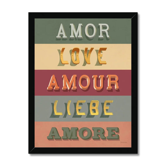 Amor, Love, Amour Fine Art Print Framed Print