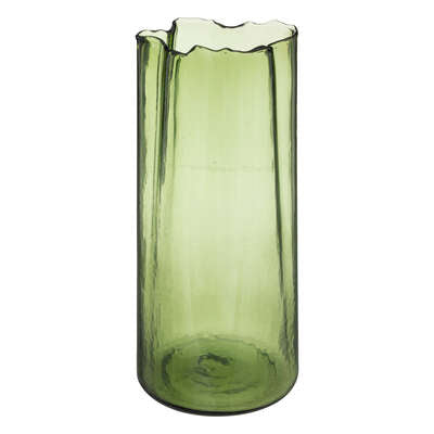 Jemo Irregular Green Glass Vase