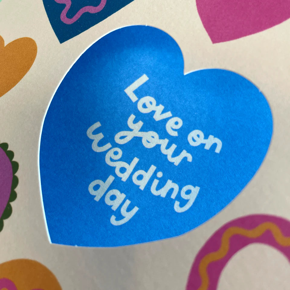 Love On Your Wedding Day Greetings Card