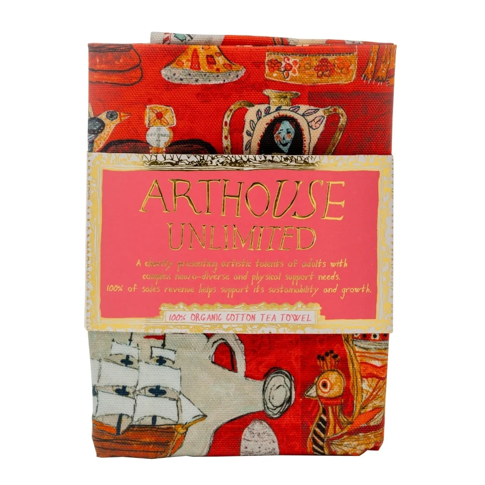 Cabinet of Curiosities 100% Organic Tea Towel