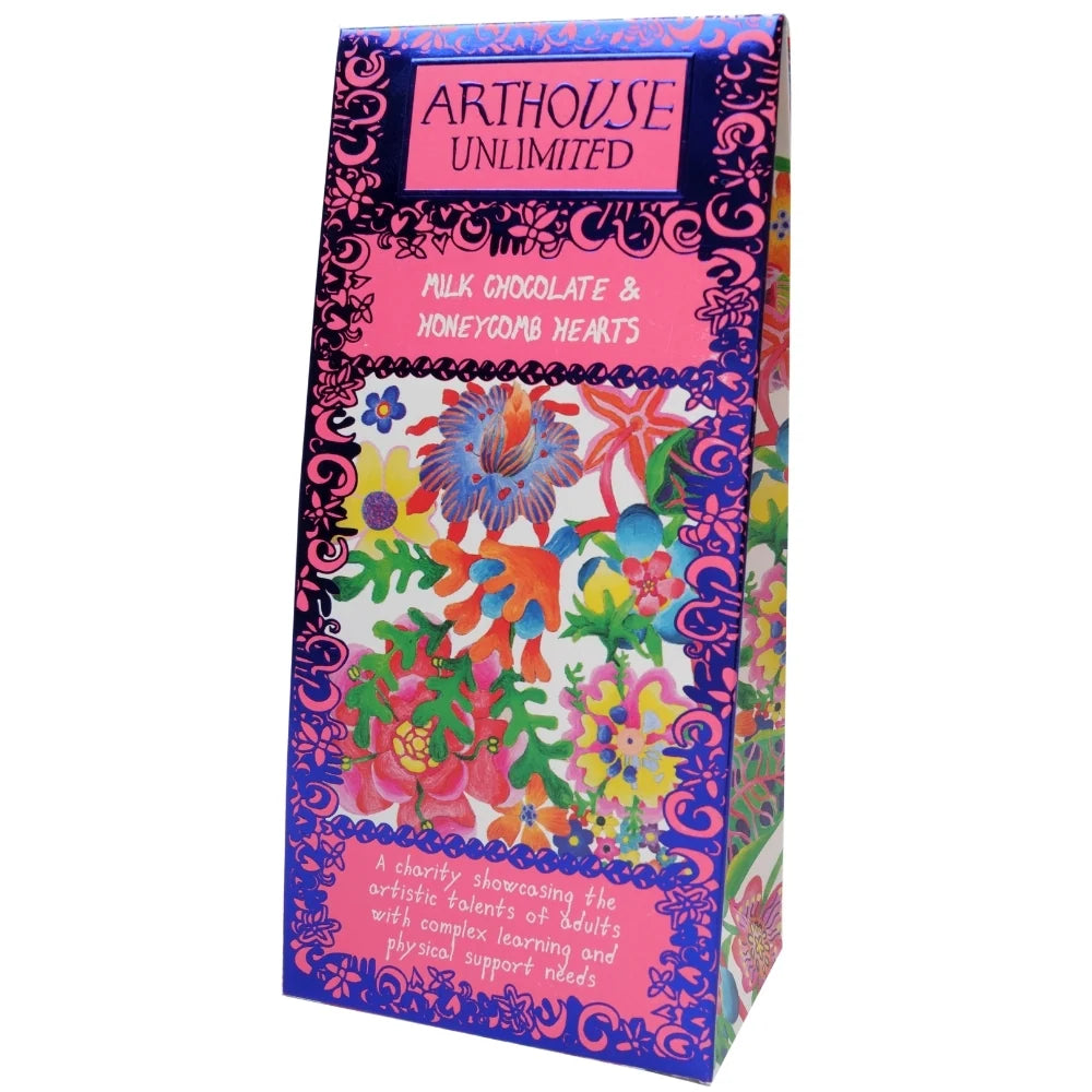Floral Tropicana Milk Chocolate & Honeycomb Hearts